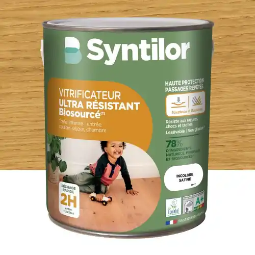 Vitrificateur parquet Nature protect SYNTILOR, incolore satiné 2.5 l – SYNTILOR Prix Cassé