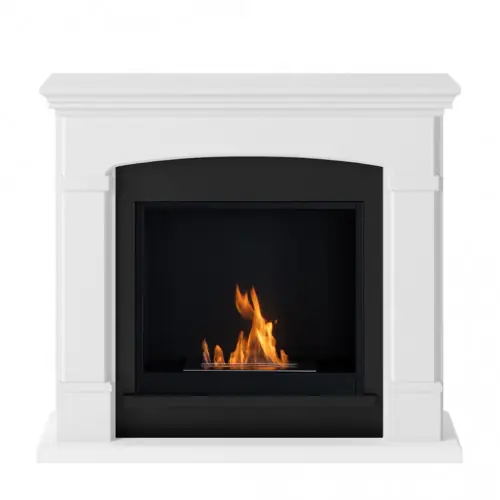 Cheminée bioéthanol – FreeFlame HELMI – flamme réelle sans conduit – blanche – TAGU Prix Réduit