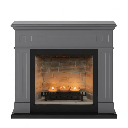 Acheter En Ligne Cheminée électrique à bougies parfumées – LARSEN Zenflame – Effets flammes et crépitement – Gris – TAGU