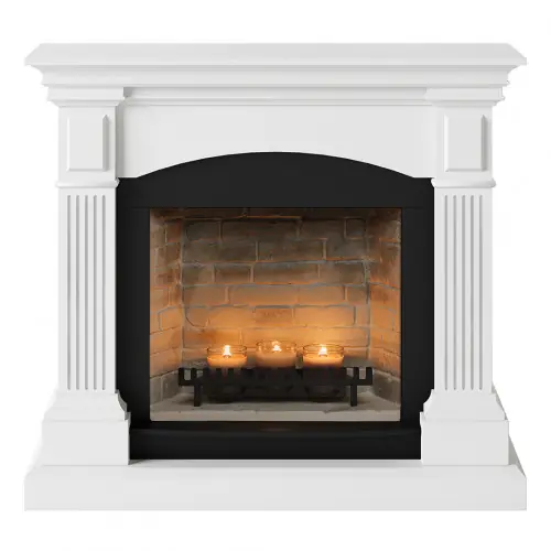 Prix Bas Cheminée électrique à bougies parfumées – MAGNA Zenflame – Effets flammes et crépitement – Blanc – TAGU