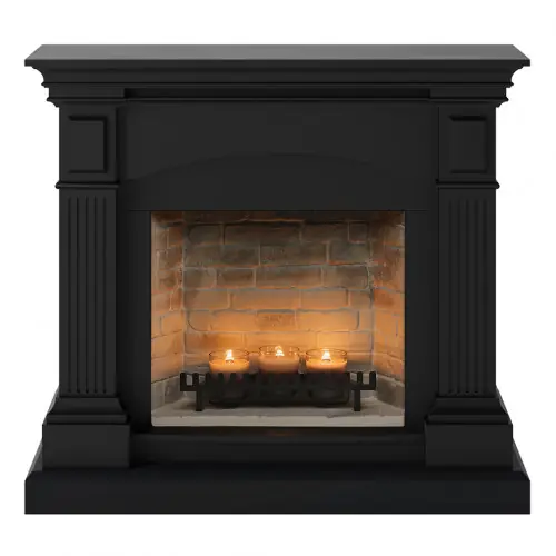Cheminée électrique à bougies parfumées – MAGNA Zenflame – Effets flammes et crépitement – Noir – TAGU Super Prix