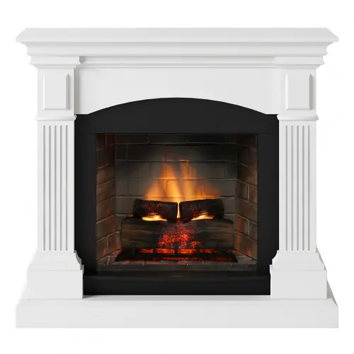 Cheminée électrique connectée 1400W – MAGNA Powerflame 2 – effets flammes 3D et crépitement – Blanc – TAGU Réduction