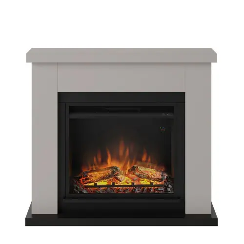 Cheminée électrique décorative "Frode" Beige - Powerflame - TAGU Prix Choc