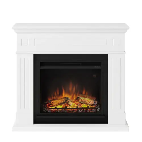 Cheminée électrique décorative « Larsen » Blanche – Powerflame – TAGU Retour Gratuit