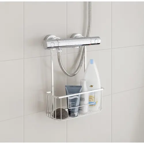 Offre Exclusive Etagère de bain / douche a suspendre, chrome brillant - TATAY