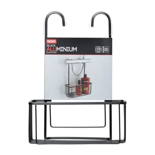 Etagère de bain / douche noir a suspendre Aluminium - TATAY Produit De Marque