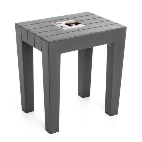 Tabouret à poser en polypropylène, anthracite - l.38 x P.29 x H.41.5 cm - TATAY Nouvelle Collection