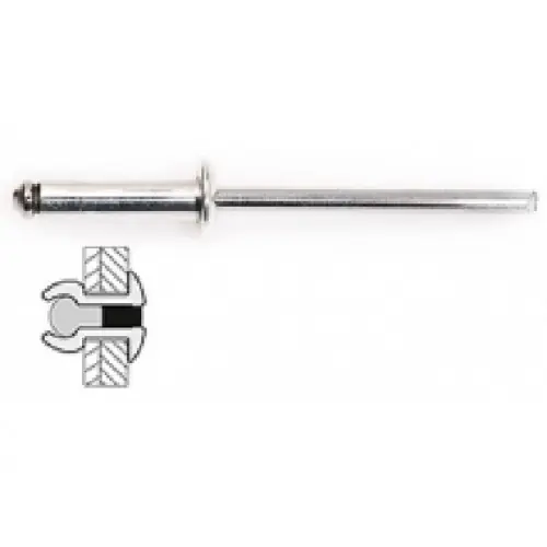 Réduction 100 rivets alu / alu à tête plate Ø 3,2 x 8 mm – TECHMAN