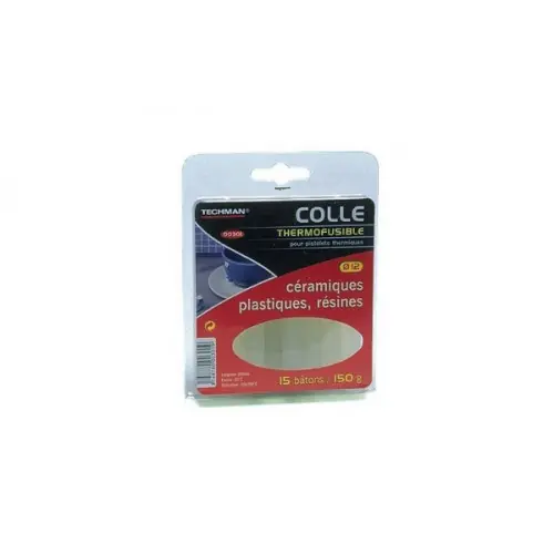 15 bâtons de colle plastique / céramique (12 x 100 mm) – TECHMAN Nouveauté