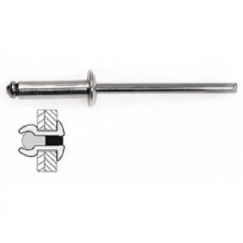 75 rivets acier / acier à tête plate Ø 4 x 14 mm – TECHMAN Nouveauté