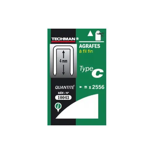 Agrafes 4 mm – type C – TECHMAN Authentique