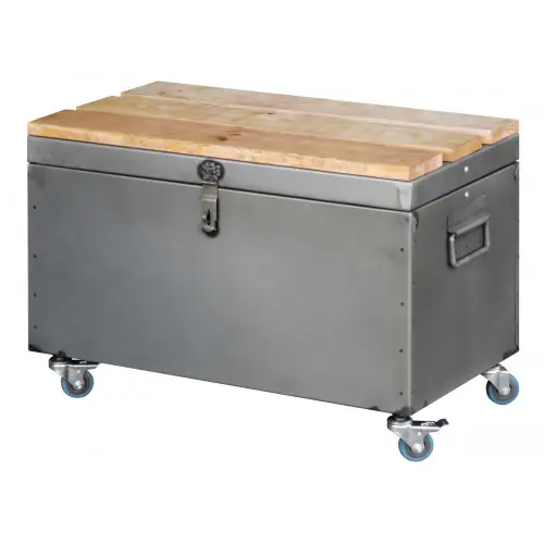 Authentique Coffre de Rangement BRUT - Planches & Roulettes - TECHMAN