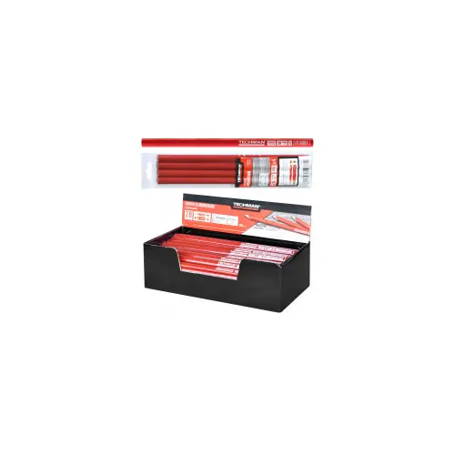 Vente Flash Crayons de menuisier 30 cm 4 crayons 300 mm - TECHMAN