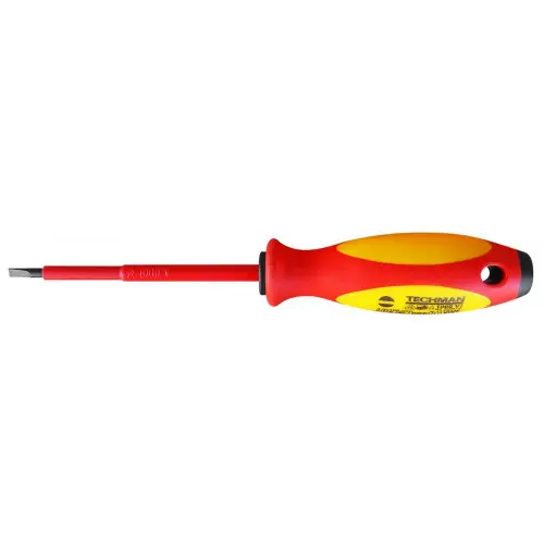 Usine Directe Tournevis Plat Electricien Isolé 1000V 4x0,8mm - TECHMAN