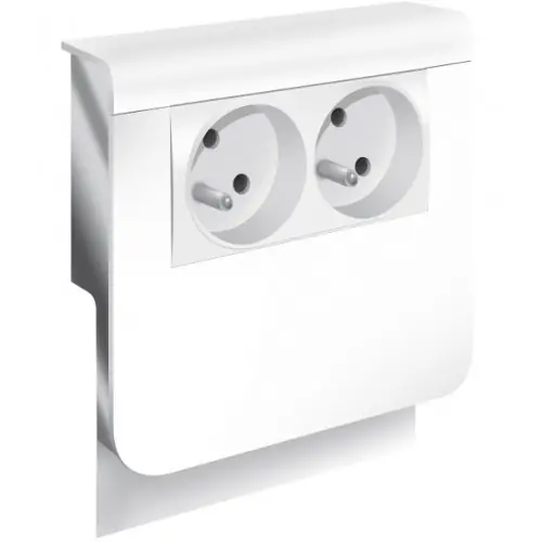 Adaptateur blanc pour plinthe, H. 19 x P.16.5 cm - TEHALIT Promotion