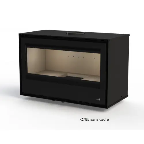 Paiement Sécurisé Pack insert Ecodesign LAGOS-C-795 + Ventilation + Cadre 3 côtés - 8KW - TERMOFOC