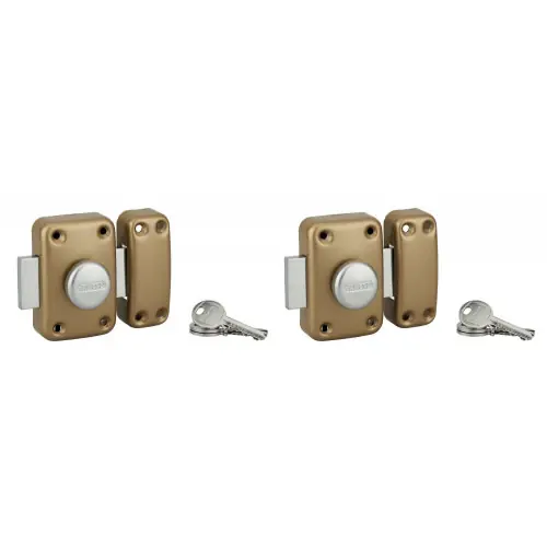 Livraison Express Lot de 2 verrou apache bouton/cylindre, 45 mm, doré – THIRARD