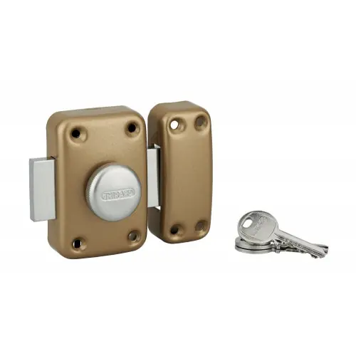 Pas Cher Verrou apache bouton/cylindre, 50 mm, doré – THIRARD