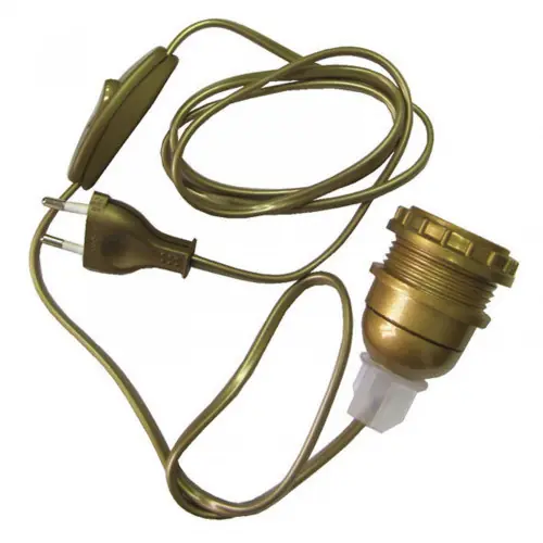 Nouveauté Adaptateur bouteille E27 TIBELEC, plastique, or 60 W – TIBELEC
