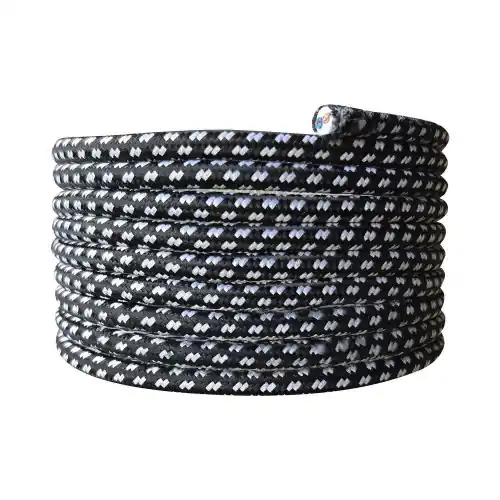 Cable tissu 2×0.75mm 3m noir & blanc tibelec – TIBELEC Achat Immédiat