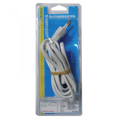 Top Vente Cordon et interrupteur TIBELEC, plastique, blanc – TIBELEC