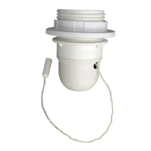 Bon Plan Douille 1/2 fil et baguette E27 TIBELEC, plastique, blanc 60 W – TIBELEC