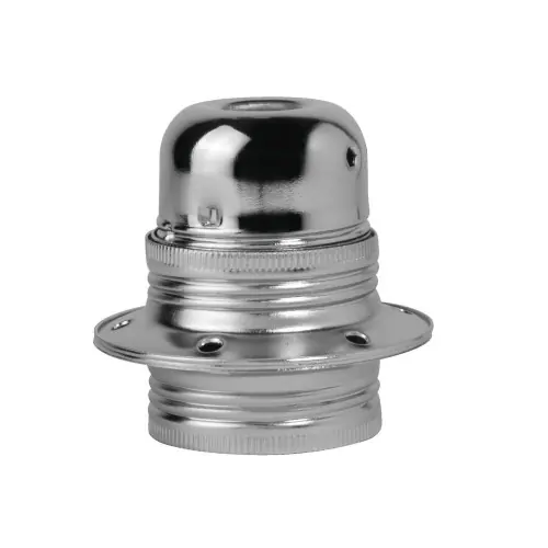 Certifié Douille e27 metal + 2 bagues chrome tibelec – TIBELEC