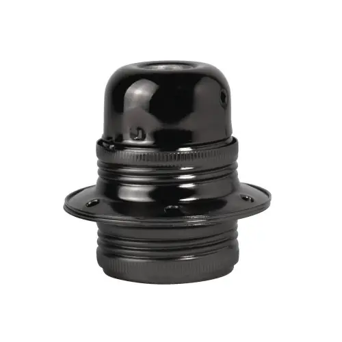 Prix Choc Douille e27 metal + 2 bagues noir chrome tibelec – TIBELEC