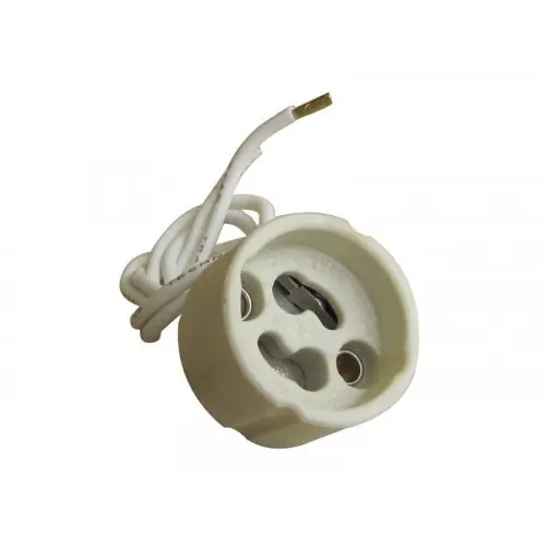 Douille Gu10 / Gz10 en plastique, TIBELEC, blanc 100 W – TIBELEC Offre Spéciale