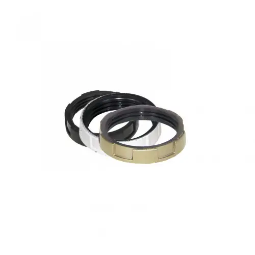 Lots de 3 bagues pr douille E27 TIBELEC, plastique, noir, blanc et or – TIBELEC Nouvel Arrivage