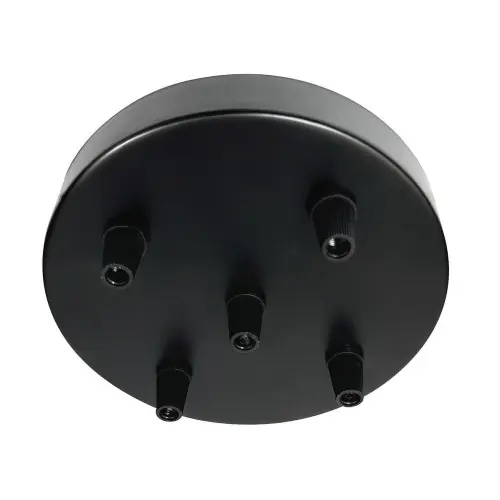 Promotion Saisonnière Plafonnier rosace métal 5 cables d 15 cm noir TIBELEC – TIBELEC