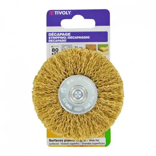 Brosse circulaire perceuse pour metal TIVOLY, Diam.80 mm – TIVOLY Affaire À Saisir