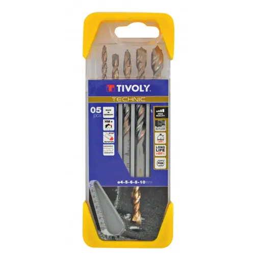 Meilleure Vente Coffret de 5 forets gradués technic béton, Diam.4 à 10 mm TIVOLY 10960470034 – TIVOLY