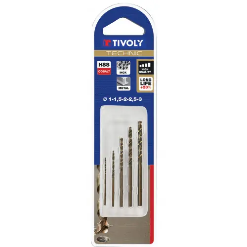 Offre Spéciale Coffret de 5 forets technic métal, Diam.1 à 3 mm TIVOLY 11.46857 – TIVOLY