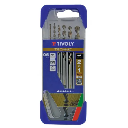 Satisfait Ou Remboursé Coffret de 6 foret technic multimatériau TIVOLY 10.80447, Diam.4-5-6-8-10 mm – TIVOLY