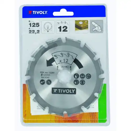 Disque à tronçonner pour meuleuse pour bois, Diam.125 mm – TIVOLY Prix Bas