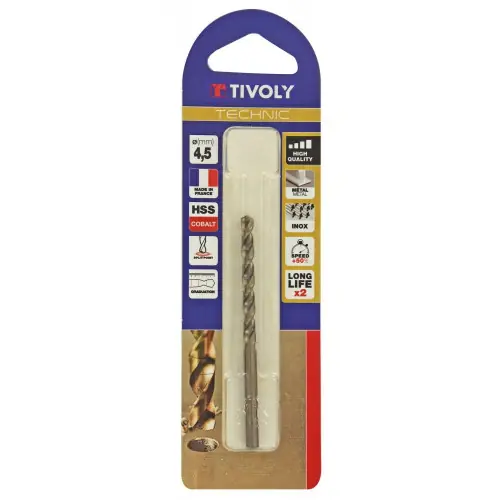 Foret à métal, Diam.4.5 mm, L.47 mm TIVOLY – TIVOLY Marque