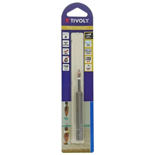 Nouvelle Collection Foret pour le verre, Diam.5 mm, L.225 mm TIVOLY – TIVOLY
