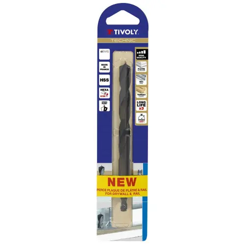 Foret spécial plaque de plâtre, TIVOLY, diam.11 mm, L.142 mm – TIVOLY Meilleure Vente