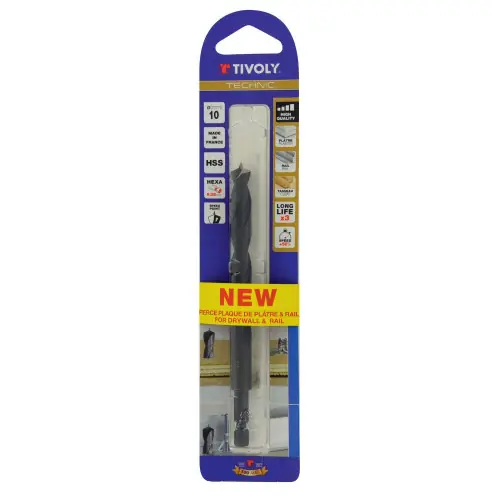 Foret spécial plaque de plâtre, TIVOLY, diam.8 mm, L.117 mm – TIVOLY Commander Maintenant