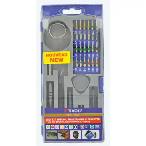 Prix Cassé Kit réparation smartphone 11501570041 TIVOLY, 32 pièces – TIVOLY