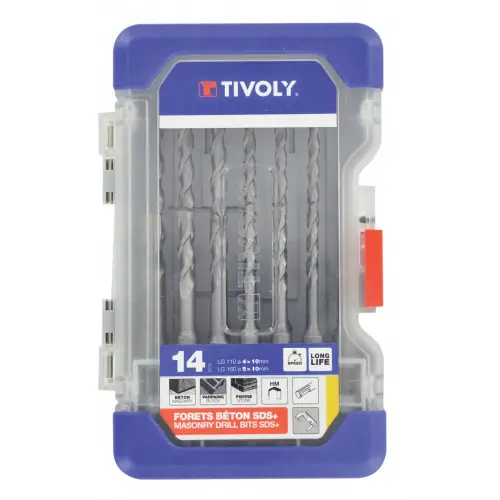 Affaire À Saisir Malette 14 accessoires sds béton, Diam.4 à 10 mm TIVOLY 10904870001 – TIVOLY