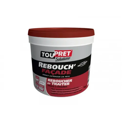 Top Vente Enduit De Rebouchage Facade 1 Kg En Pâte, Pour Façade Extérieur – Toupret