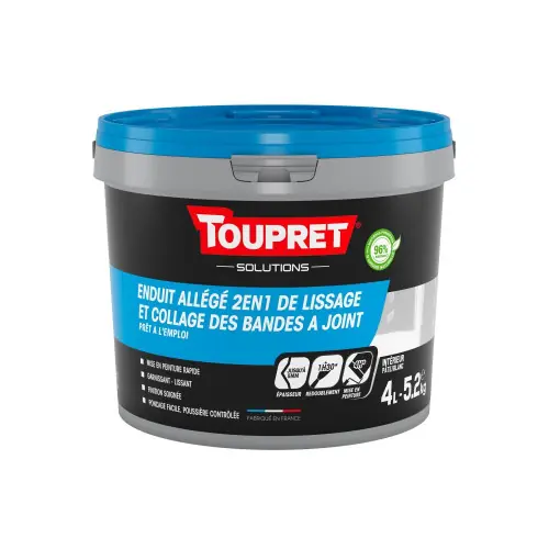 Satisfait Ou Remboursé Enduit de rénovation et garnissant en pâte 7 kg – Toupret