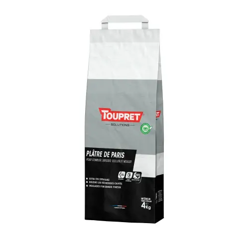Quantité Limitée Plâtre de paris en poudre pour mur et plafond intérieur, TOUPRET, 4 kg – Toupret