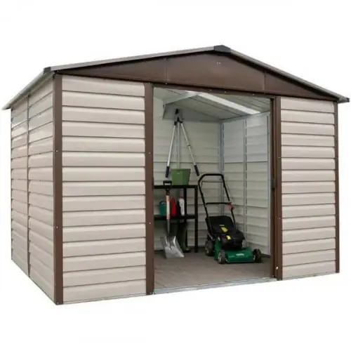 Abri Métal 1012TBSL – S.H. T. 11,39 m² – H. 224cm – Gris chataîgne – Trigano Commander Maintenant