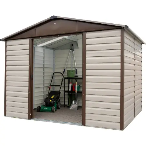Livraison Express Abri Métal 86TBSL – S.H. T. 4,79 m² – H. 215cm – Gris chataîgne – Trigano
