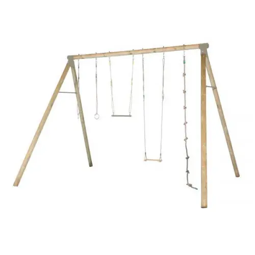 Portique OLIVER pour ado – bois – hors tout 11,85m² – 4 agrès – Trigano Nouvel Arrivage