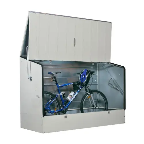 Abri à vélos en métal 1750L crème + kit d‘ancrage – Bicycle Store – Trimetals Pas Cher
