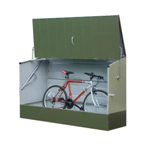 Soldes Abri à vélos en métal 1750L vert + kit d‘ancrage – Bicycle Store – Trimetals
